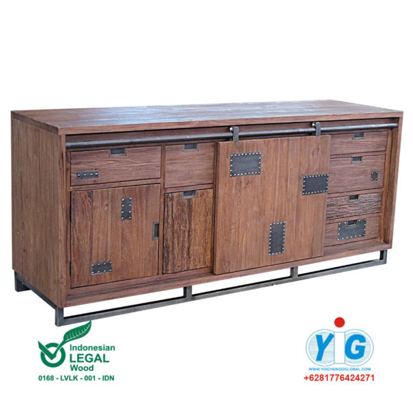 Industrial Wood Metal Dresser V 3 Yogya Indo Global Furniture Stores